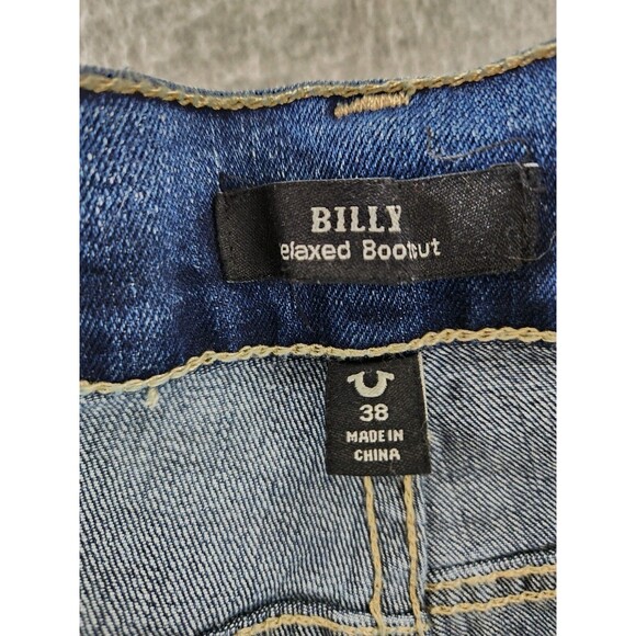 True‎ Religion Billy Jeans 38 Flap T Snap Bootcut Relaxed Stretch 42 40x34 - Picture 8 of 16